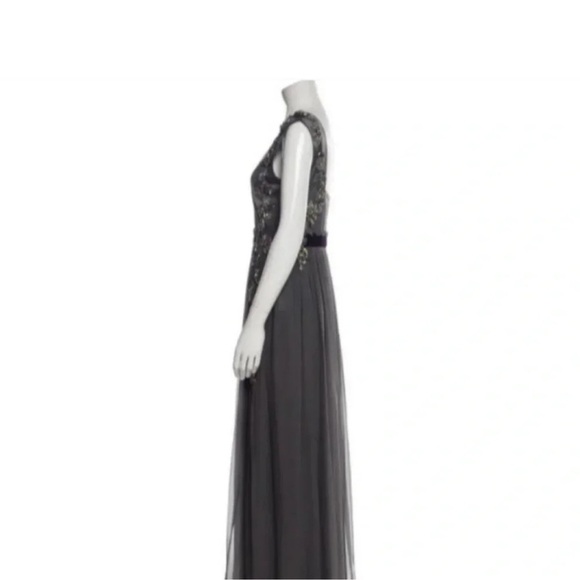 Elegant Gray Embellished Evening Gown Moxi , limited Alberta Foretti Event 8 - Picture 4 of 14